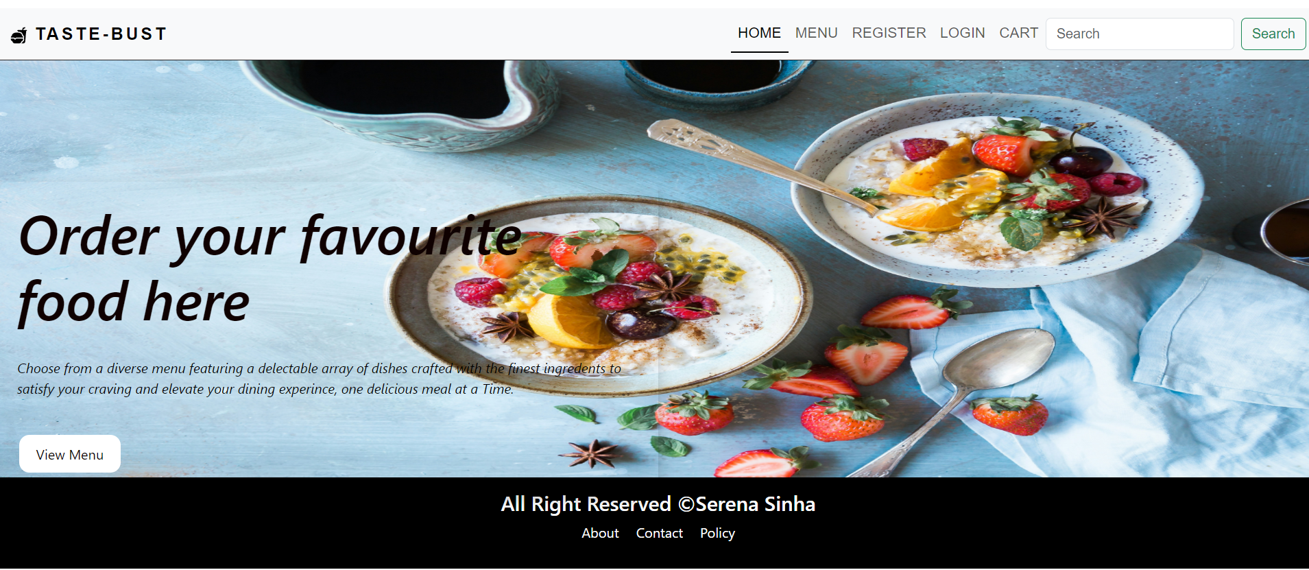 Online Food Delivery Website
